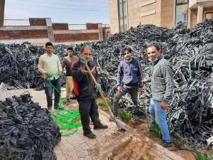 Arboriculture on the factory grounds on the occasion of Arbor Day